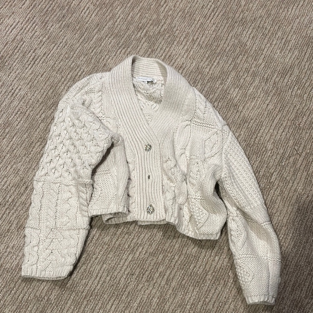 Endless Rose Cream Cable Knit Jacket